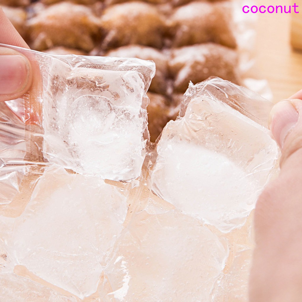 Set 10 túi khuôn làm nước đá viên nước hoa quả sử dụng 1 lần