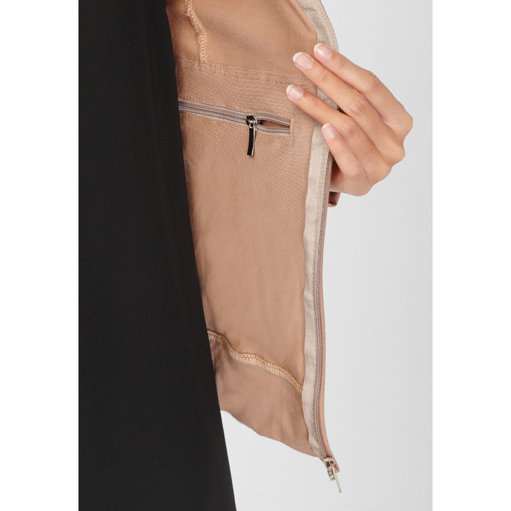 [Mã WABRWA8 giảm 15% đơn 99k] Áo khoác nữ slim 4 túi dây kéo Phúc An 4044 màu ca cao | BigBuy360 - bigbuy360.vn