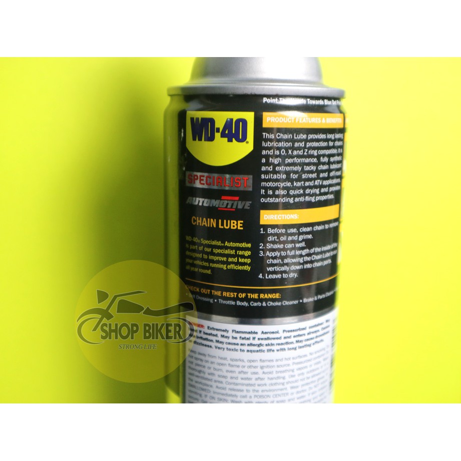 Chai xịt bảo dưỡng sên WD- 40 Specialist Chain Lube