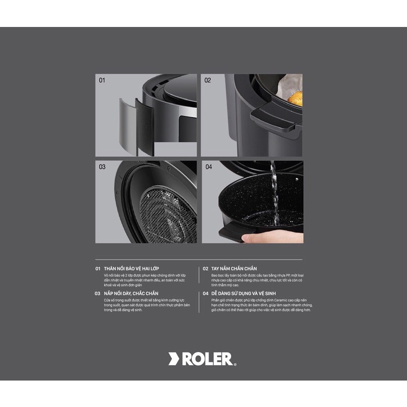 Nồi chiên không dầu đa năng 6L ROLER RA-3115