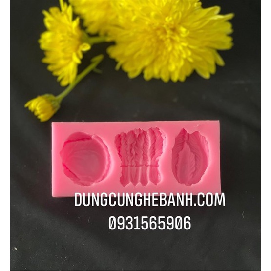 Khuôn Silicone Rau Củ cải bó cải thảo cải tròn vĩ 3