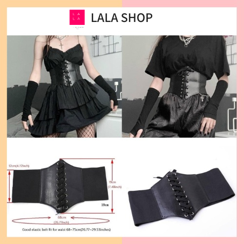 Đai nịt bụng thắt dây quyến rũ bản to phối sơ mi phong cách vintage cổ điển hàng loại 1