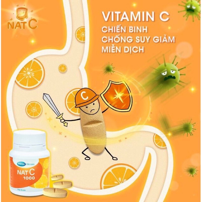 [30 viên] VIÊN UỐNG HỖ TRỢ SÁNG DA - TĂNG ĐỀ KHÁNG NAT C 1000mg