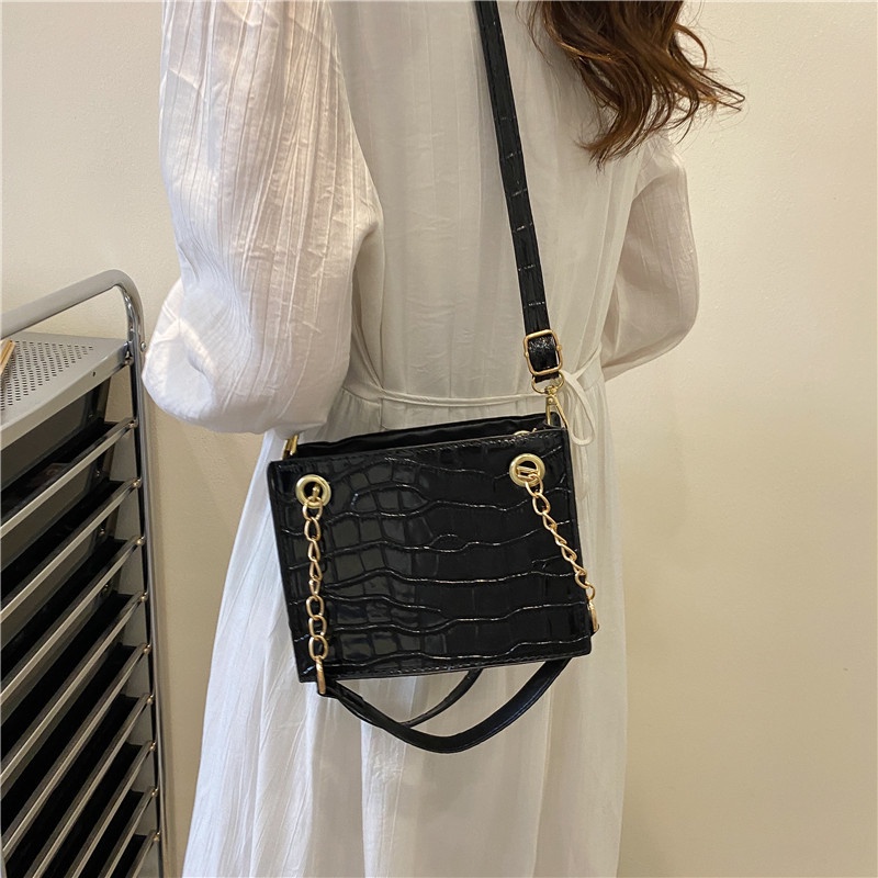 IELGY Túi Đeo Chéo Vai Họa Tiết Vân Đá Nhiều Màu Tùy Chọn Phong Cách Cổ Điển Thời Trang Cho Nữ