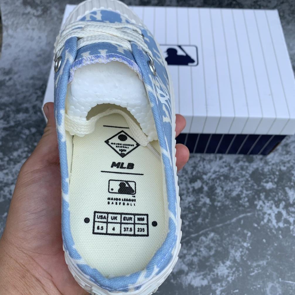 Giày sục nữ MLB ny đạp gót màu xanh dương Hot trend thể thao sneaker
