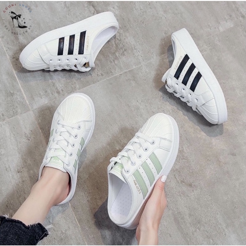 Giày thể thao dẫm gót mũi tròn kiểu vỏ sò kiểu dáng năng động, trẻ trung, thời trang dành cho nữ