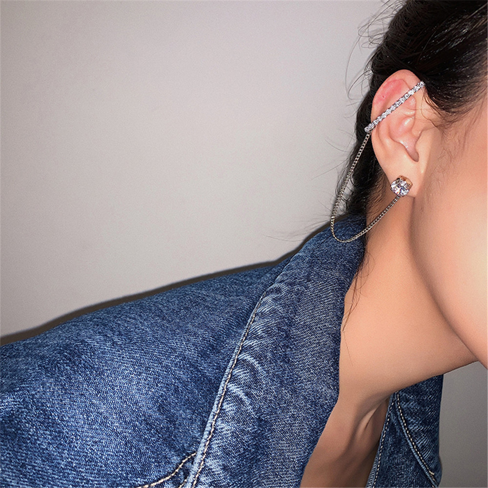 Khuyên tai dạng chuỗi dài phong cách Hàn Quốc dành cho nữ