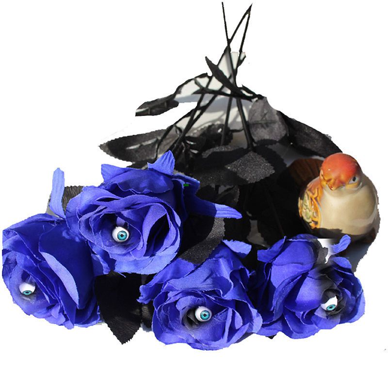 Simulation Roses Halloween With Eyeballs Home Decoration Party Fake Flower Props