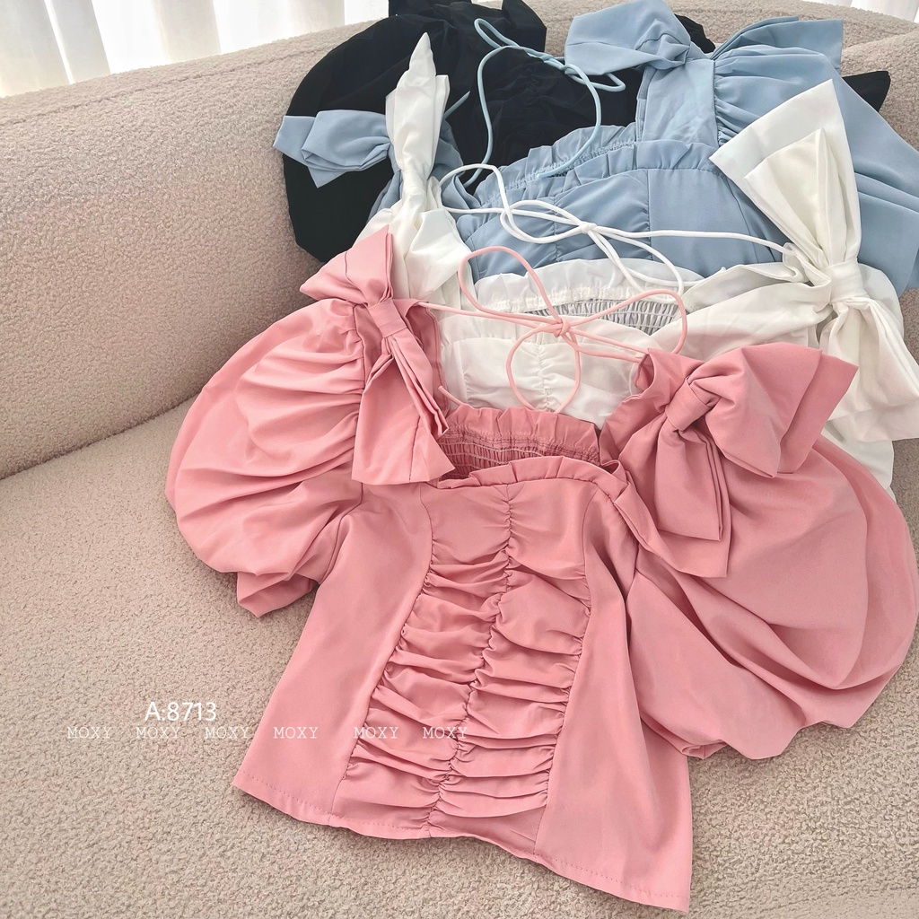 SP008712 - Áo tay phồng nơ vai