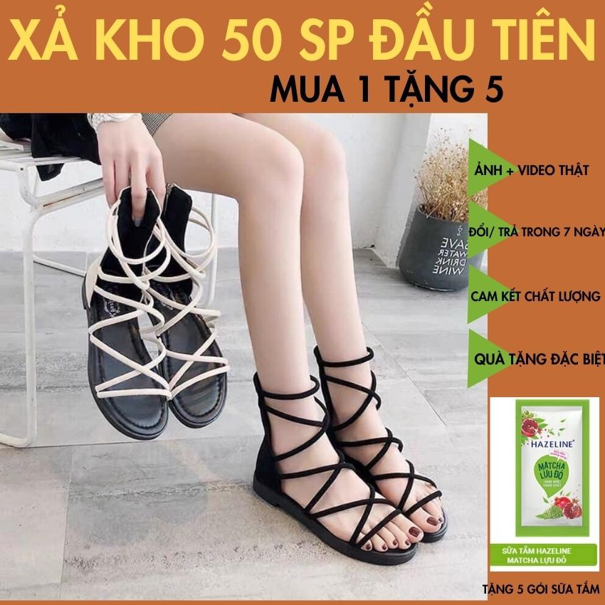 DÉP SANDAL CHIẾN BINH KHOÁ SAU DÂY ĐAN CHÉO ĐI HỌC ĐI CHƠI SIÊU HOT, TJTCOI4