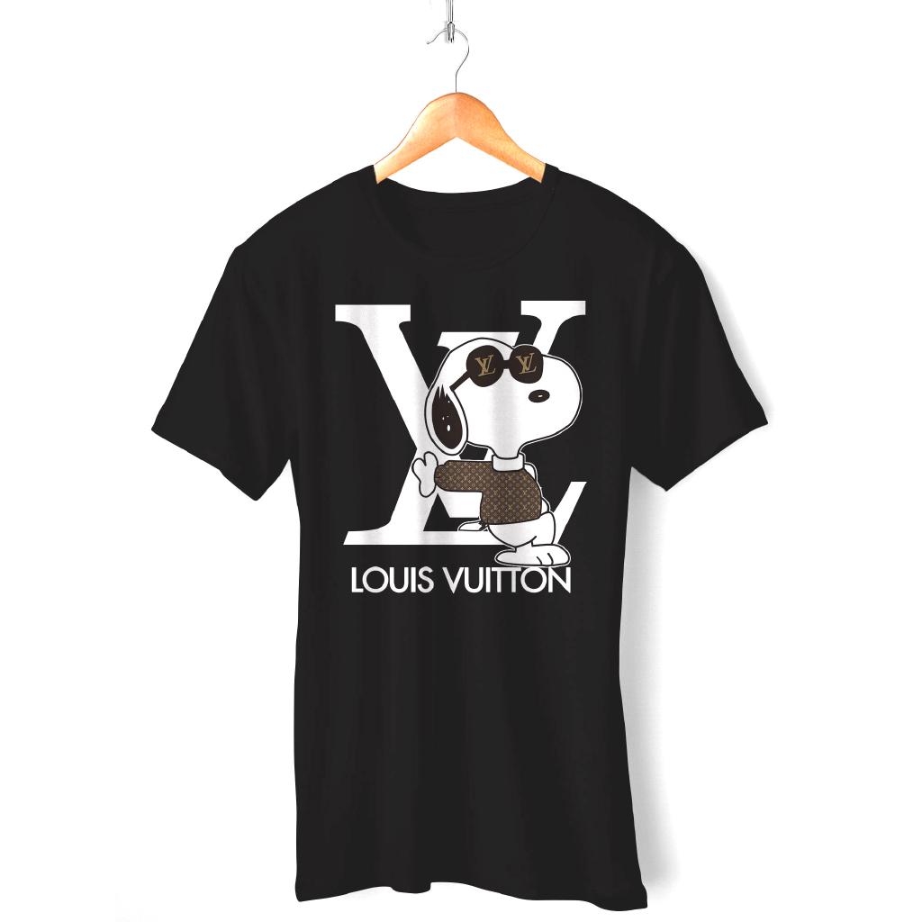 Áo Thun Tay Lỡ In Hình Snoopy LV Thời Trang Châu Âu Dành Cho Nam Nữ