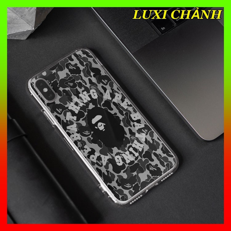 Vỏ/ốp phong cách iphone bape chất xinh nhất Iphone 7/8/8Plus/X/Xs/Xs Max/11/11 Promax/12/12 Promax BAPPOD00092