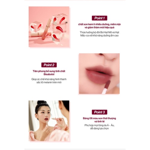 [TẶNG MẶT NẠ NHAU THAI CỪU]  Son kem lì Gilaa lip cream rich rosie collection - version 2