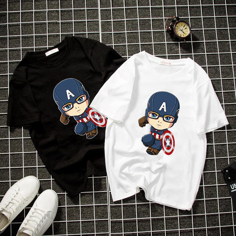 Áo thun unisex chibi siêu anh hừng form rộng vải dày mịn 2019T973