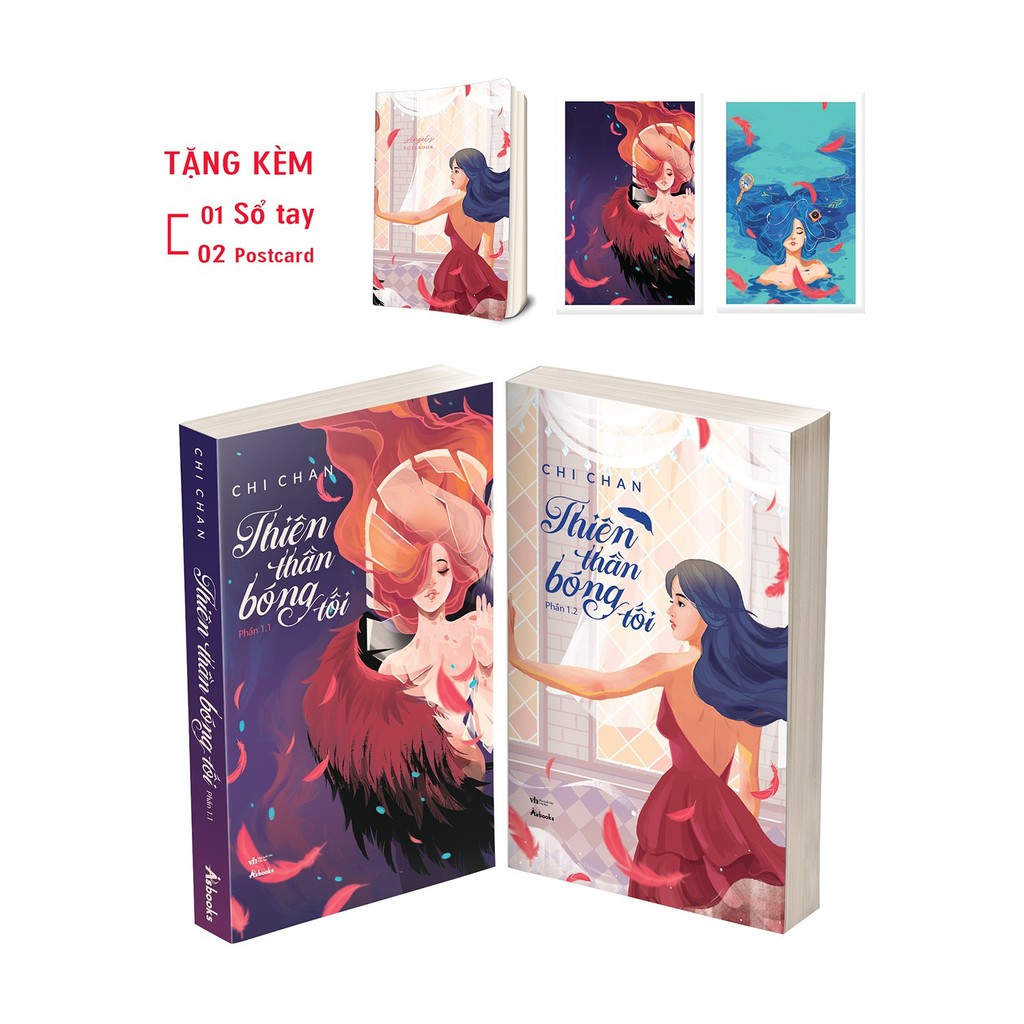 Sách - Thiên thần bóng tối - Combo phần 1.1 và 1.2 (Tặng kèm sổ tay, postcard)