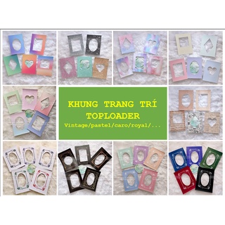 Set 5 miếng sticker khung viền trang trí toploader, card - chất liệu giấy mỏng nhám không chống nước