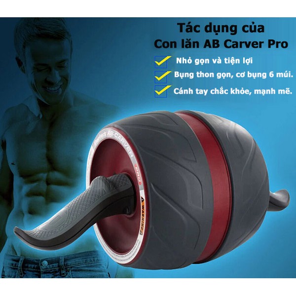 Con Lăn Tập Cơ Bụng Cao Cấp AB Caver Pro Nhỏ Gọn Tiện Dụng