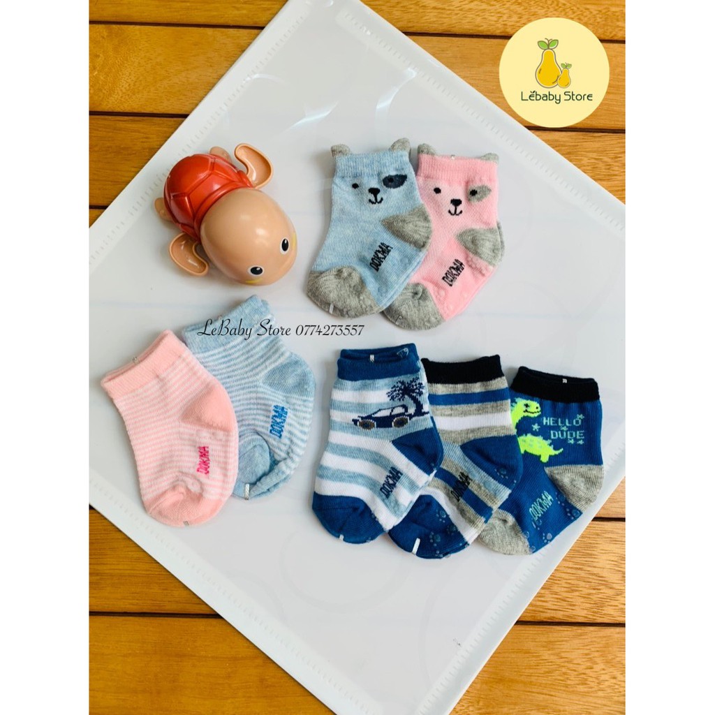 (0-3Y) Tất / vớ cho bé set 3 đôi nhiều mẫu - DOKMA