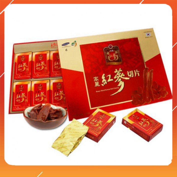 [Hàng mới về] Hồng Sâm thái lát tẩm Mật Ong SAMBOK Hàn Quốc hộp 200g (Honey Sliced Korean Red Ginseng)
