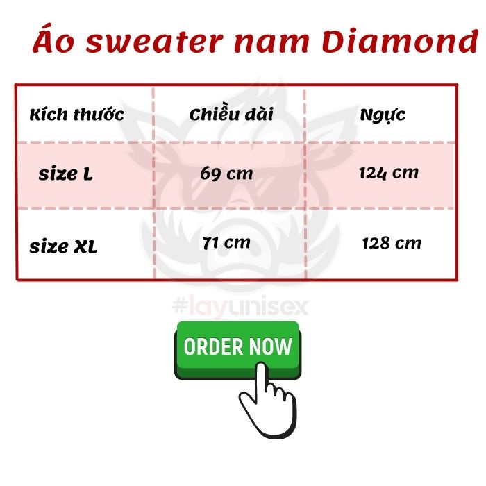 Áo sweater nam Diamond unisex