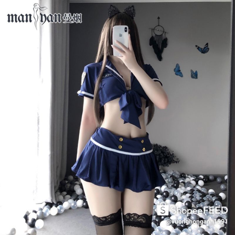 C10 cosplay nữ cảnh sát buộc dây sexy gợi cảm