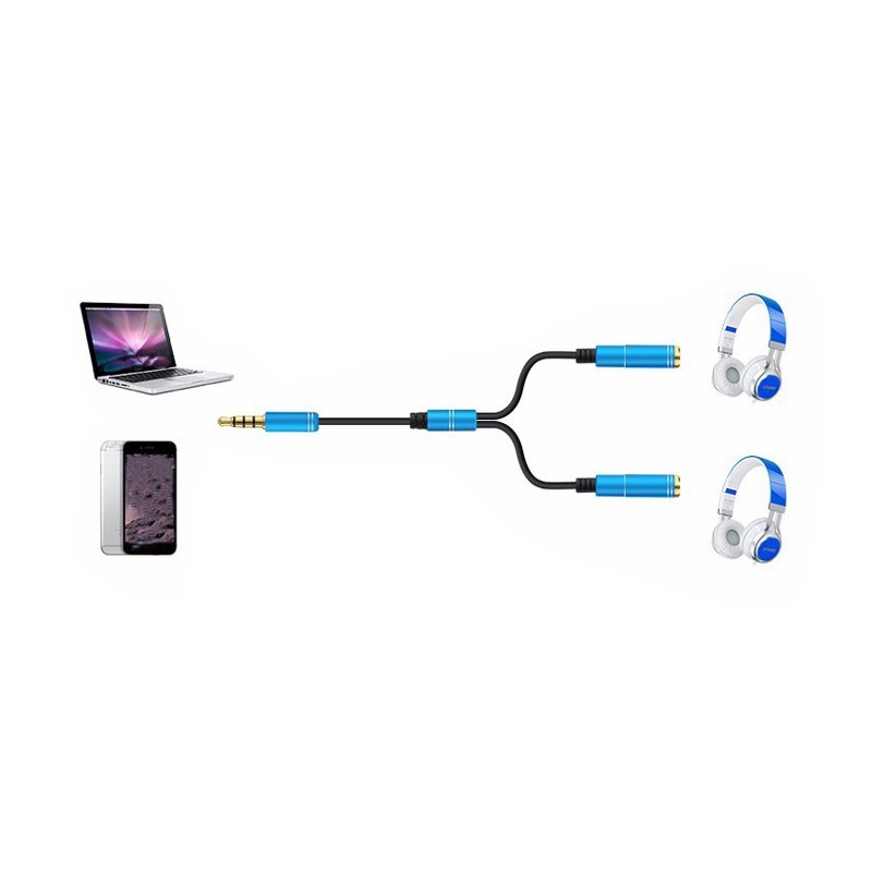 Jack Chuyển Đổi Tai Nghe 3.5mm Sang 2 Cổng 3.5mm