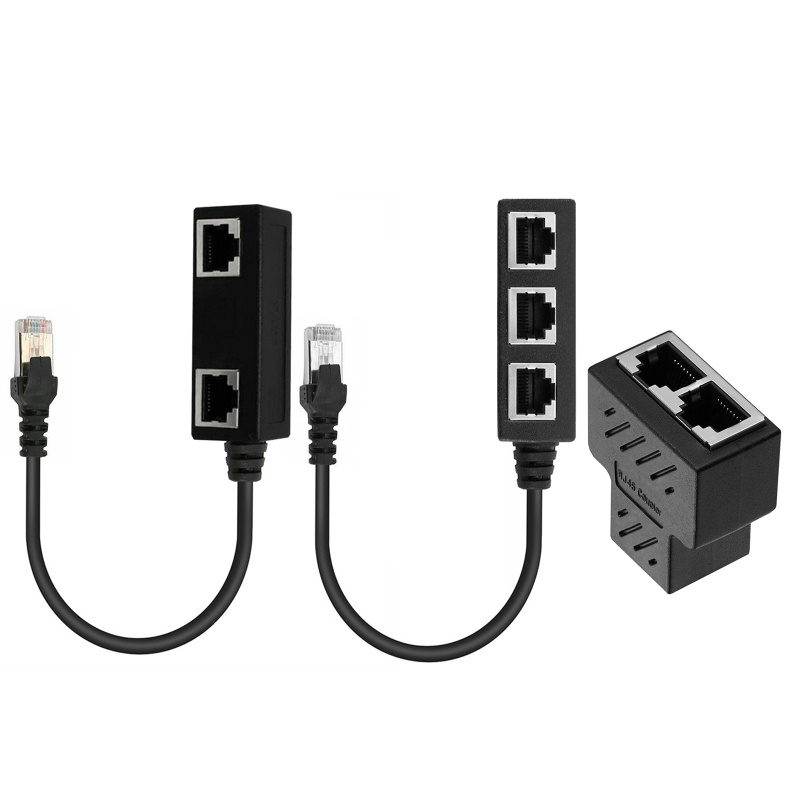 Bộ chia cổng mạng lan rj45 1 đầu cắm sang 3 ổ cắm