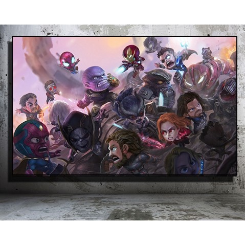 Tranh Chibi Avengers Infinity War kt 40x60cm
