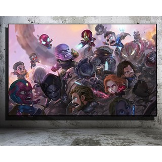 Tranh Chibi Avengers Infinity War kt 40x60cm