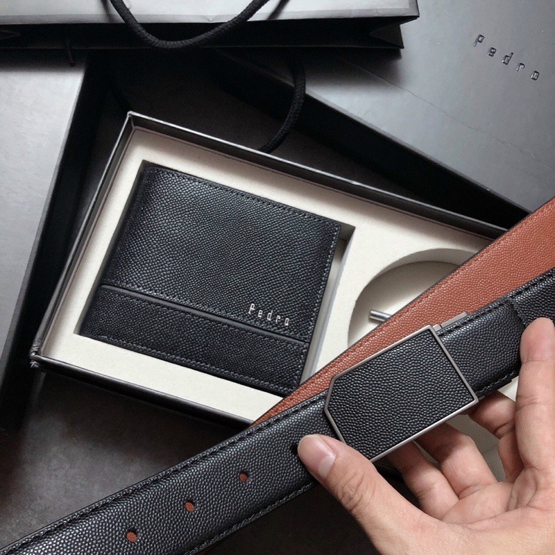 Set Thắt lưng ví da pedro siêu đẹp, chọn nịt ví tuỳ thích