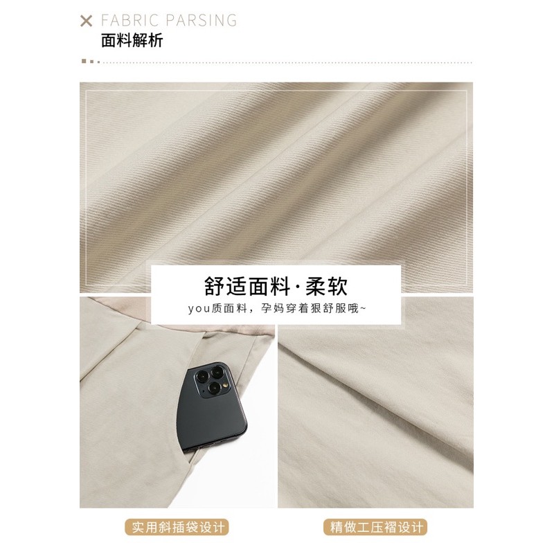 Sẵn hàng- quần short lửng ống rộng cho mẹ bầu