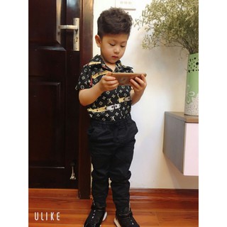 Sơ mi lụa cộc tay loại đẹp cho bé (Ảnh thật)
