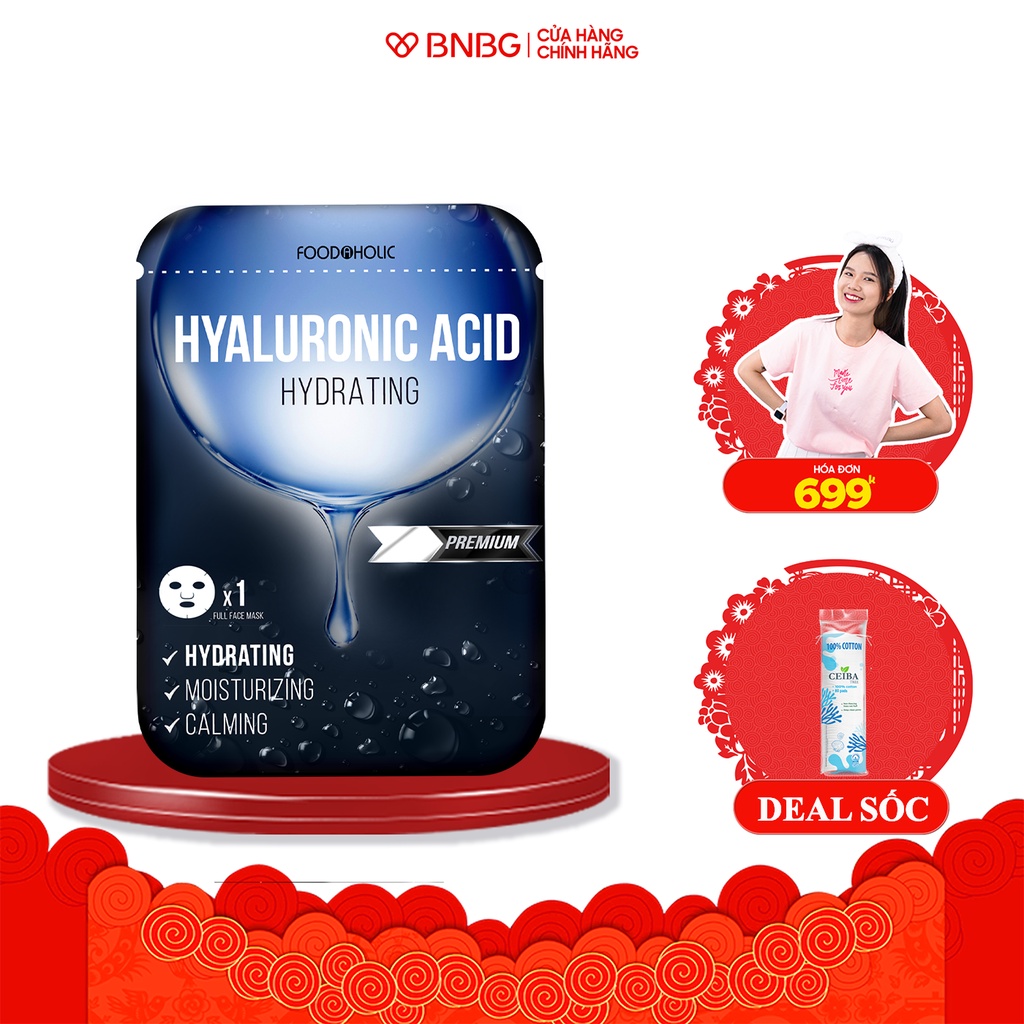 Mặt Nạ Hyaluronic Acid Cấp Ẩm Đa Tầng  Foodaholic Hyaluronic Acid Hydrating Mask 23ml