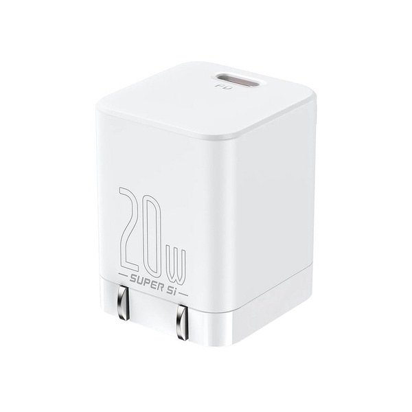 Bộ Sạc Nhanh Kèm Cáp Baseus Super Si Pro Quick Charger 1C 20W , tương thích với PD 18W- Type-C to iP ,Chất liệu ABS+TPE