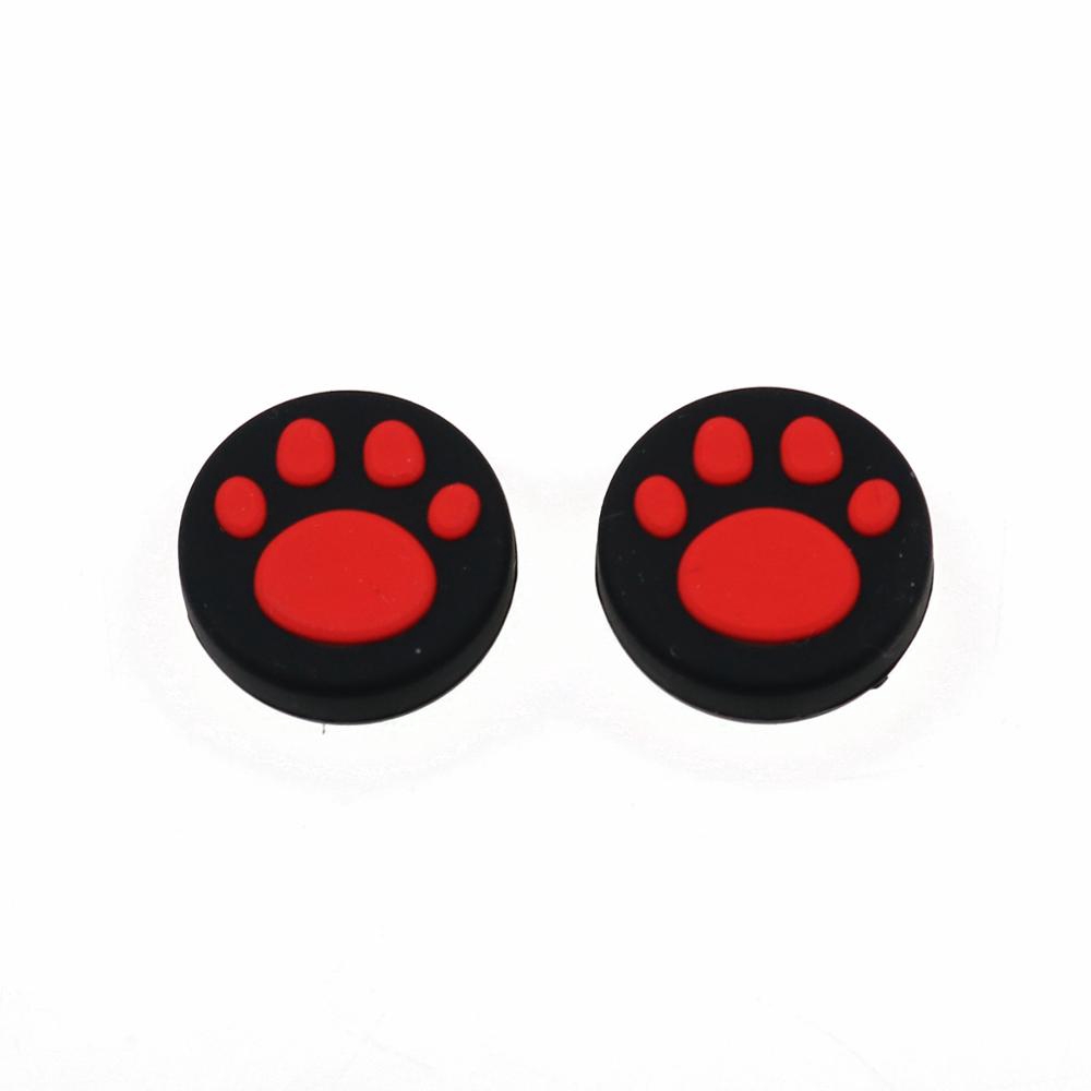 Bộ 2 Nút Bọc Cần Điều Khiển Chơi Game Nintendo Switch / Lite / OLED Joy Con Hình Dấu Chân Mèo Bằng Silicone