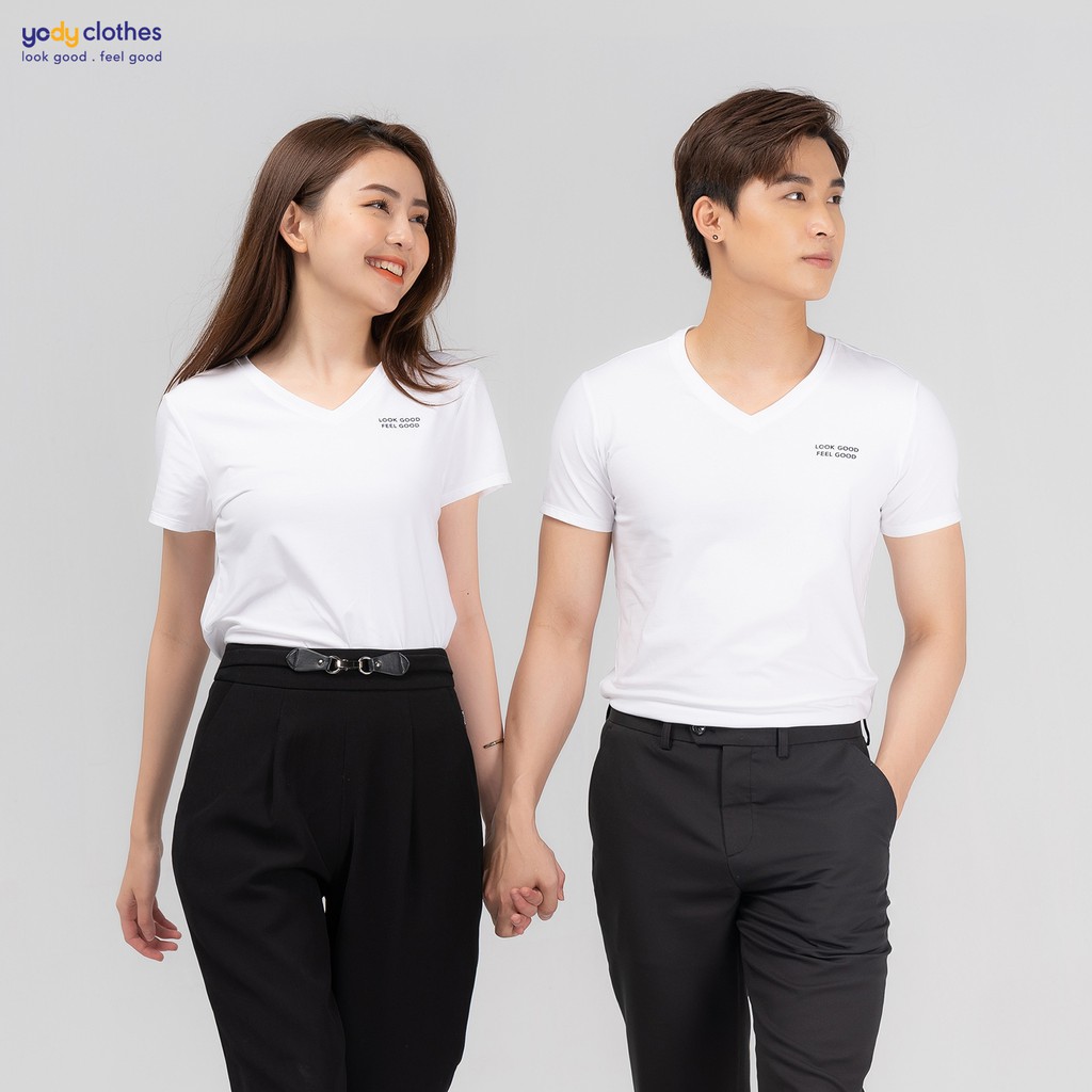 Áo phông nữ YODY form rộng vải cotton thoáng mát nhiều màu, size lớn TSN5346