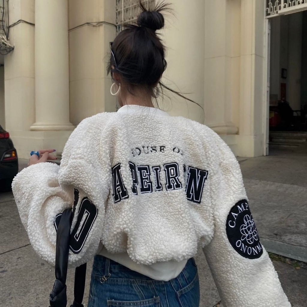 Áo Bomber lửng Fleece Crop Bomber | ONON MADE