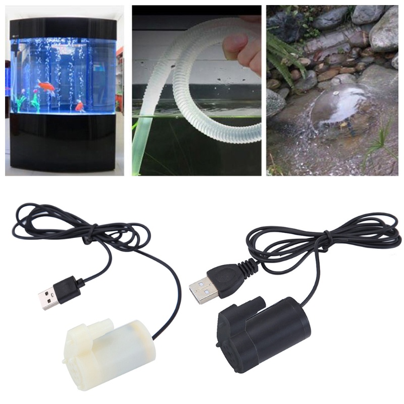 Thiết Bị Bơm Nước Mini Cho Bể Cá Dc 5v 2-3l / Phút