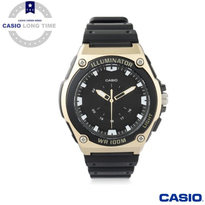 [Mã FABRR5503 giảm 20% đơn 249K] Đồng Hồ Nam Casio MWC-100H-9AVDF Dây Nhựa - WR100M - Đèn Led - Chính hãng