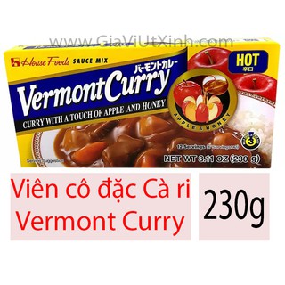 [CHÍNH HÃNG] VIÊN CÔ ĐẶC CÀ RI NHẬT BẢN 230G - HOUSE FOODS VERMONT CURRY