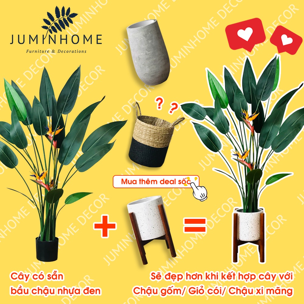 Cây chuối thiên điểu giả, chuối mỏ két - Cây giả decor trang trí nhà cửa nội thất phòng khách phòng ngủ