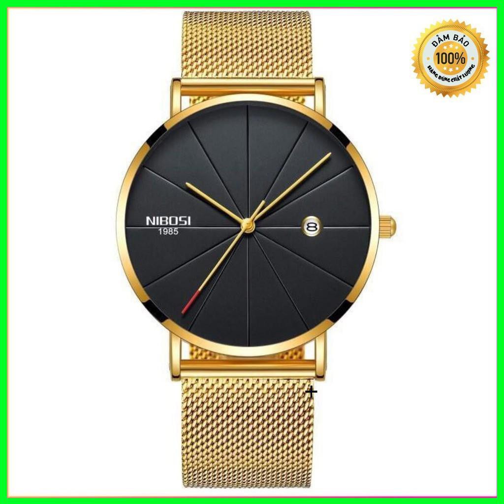 [SIÊU KHUYẾN MÃI] ĐỒNG HỒ NAM NIBOSI SIÊU MỎNG CHẠY 1 LỊCH NGÀY HÀNG CHÍNH HÃNG FULL BOX