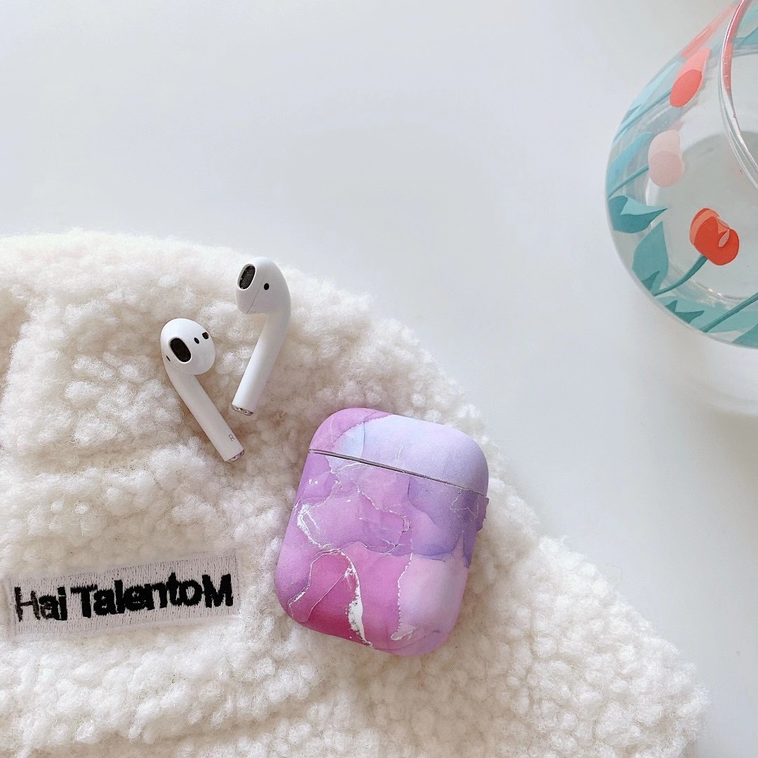 Vỏ Bảo Vệ Hộp Đựng Tai Nghe Airpods Họa Tiết Đá Cẩm Thạch Kiểu Hàn Quốc Dễ Thương