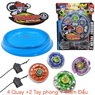  2 Bộ Con Quay BEYBLADE BRUST Có Tay Cầm + Mâm Đấu Lớn 40cm 