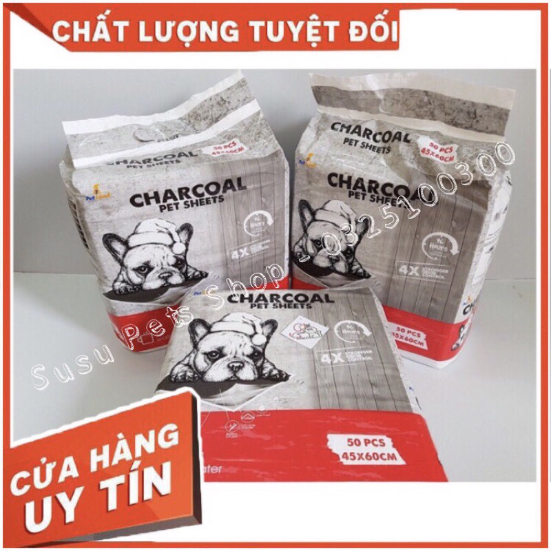 [Mã 1511FMCGSALE giảm 8% đơn 500K] Tấm Lót Vệ Sinh Than Hoạt Tính CHARCOAL cho thú cưng