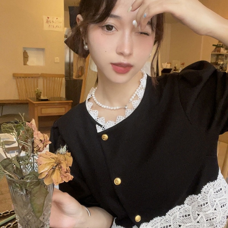 Áo Cardigan Dệt Kim Cổ Tròn Cho Nữ