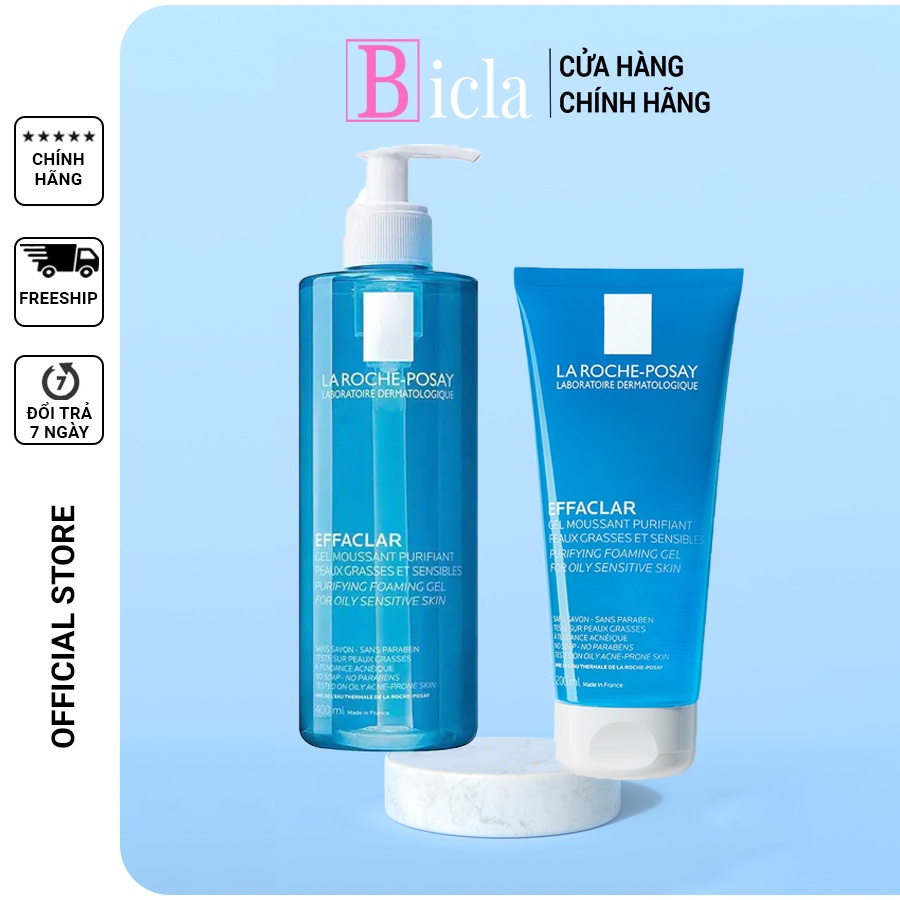 Sữa rửa mặt la roche posay effaclar dành cho da dầu mụn, nhạy cảm pháp chính hãng 50ml