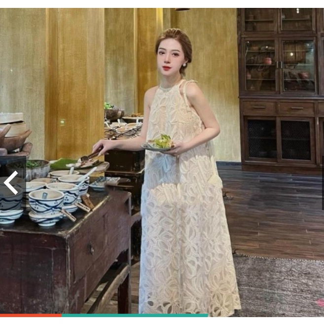VÁY BẦU DÁNG SUÔNG NHẸ NHÀNG SANG CHẢNH TIỂU THƯ - ĐẦM BẦU 2 LỚP DÀI DÁNG ĐẸP CHO MẸ ĐI LÀM,ĐI CHƠI, DỰ TỆC