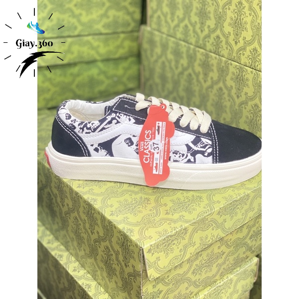 Giày vans đầu lâu,giày thể thao nam nữ vans old skool bản đầu lâu ful box