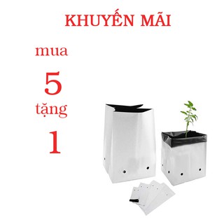 [ mua 5 tặng 1 ] Túi trồng cây 2 lớp size to, trồng rau, cây cảnh, dưa lưới... bền chuyên dụng
